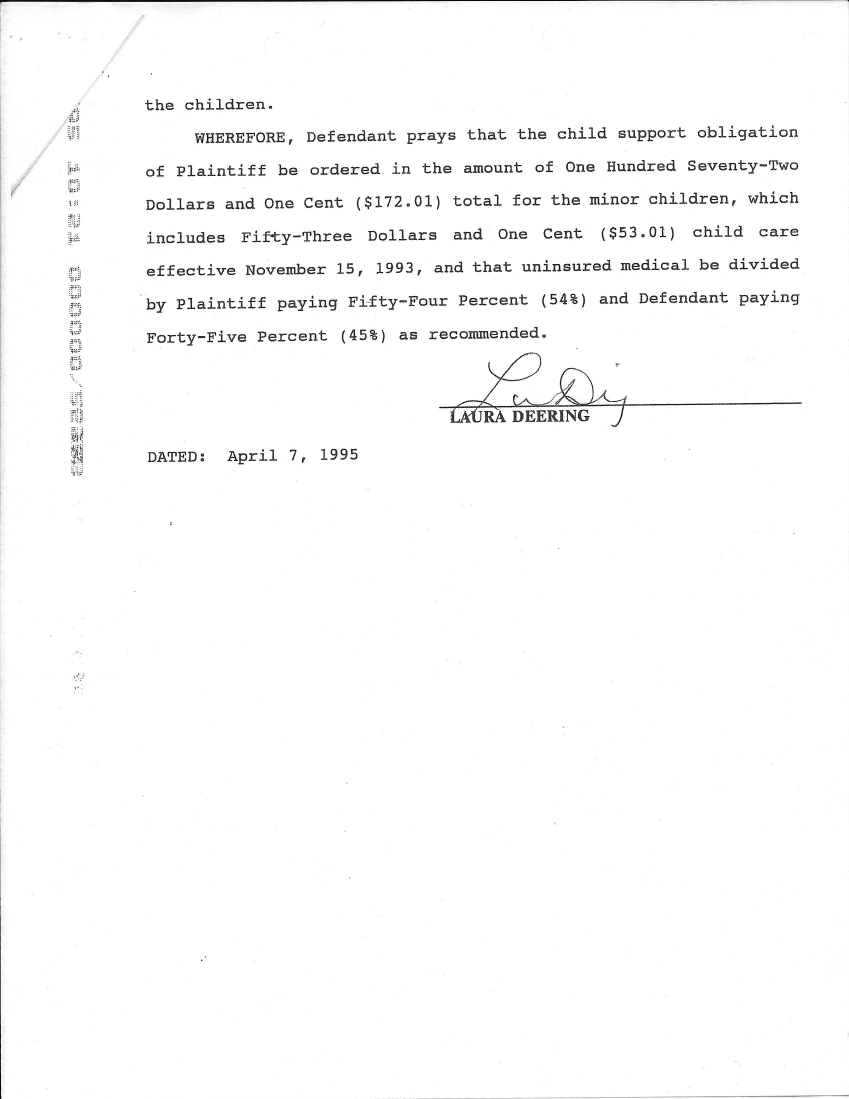 Lauras Fraudulant Motion in Support Page 2, Fruad Upon the Court in Oakland County